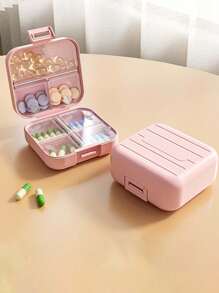 Portable Travel Mini Pill Box, Pill Box, Small Pill Box|Weekly Pill Organizer For Travel, 7-Day Pill Box Organizer, 7 Compartment Pill Box, Waterproof And Moisture Resistant Pill Organizer, Travel Pill Box Dispenser, Fish Oil, Supplement Medication Organizer Dispenser For Pocket, Wallet, Travel Pill Box,Storage Box, Weekly Medication Box, Portable Medication Box - Multicolor - View 7