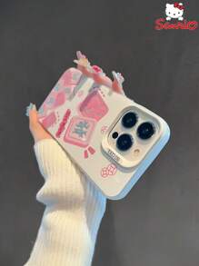 Sanrio Etui na iPhone'a w stylu retro komiksowym Hello Kitty/My Melody dla dziewcząt, nastolatek i uczennic, wzór Y2K, urocze etui ochronne z kreskówek, odporne na upadki, odporne na wstrząsy, odporne na zarysowania, lekkie, dopasowane, styl kawaii, popularne akcesorium do telefonu, niezbędny przedmiot, codzienne użytkowanie, szkoła, podróże, zakupy, kawiarnia, prezent urodzinowy, urocze etui na telefon dla młodych kobiet i nastolatek