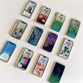 5pcs/10pcs/15pcs 1:12 Scale Miniature Mobile Phone Power Bank Replica, Micro Shop Display Diorama Accessories Figurine