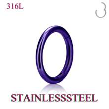 1 pièce Boucle d'oreille circulaire fermée simple non percée, unisexe, en titane G23 hypoallergénique/acier inoxydable 316L, multi-usage pour les oreilles, le nez, les lèvres