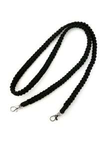 Handmade Woven Bag Straps & Phone S DIY Lanyard - Black - View 1