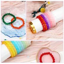 384/600/768/1200 Pcs Glass Beads For Jewelry Making, 24 Colors 8mm Crystal Beads Bracelets Making Kit, 2 Box Round Beads Suitable For Beginners - Multicolor - View 4