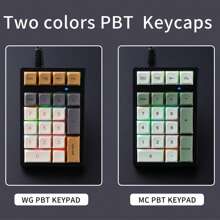 21 Keys Mini Pc Business Numeric Wired Mechanical Keyboard RGB PBT Laptop Keycaps Keypad ForTreasury/Accounting/Finance APAYADO - Multicolor - View 3