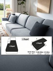 1 szt. Elastyczny wodoodporny pokrowiec na sofę żakardową, pokrowce na sofę modułową, odporne na zużycie, rozciągliwe pokrowce na sofę, zmywalne, miękkie pokrowce na poduszki na sofę, antypoślizgowe pokrowce na meble, pokrowce na sofę dla zwierząt