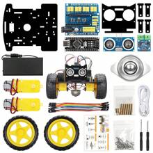 TSCINBUNY Popular 2WD Mini DIY Smart Robot Car Code Toy Kit For Arduino Robot Car C/C++ Programming Skill Best Practices PDF Step-By-Step Tutorial STEM Project Gift