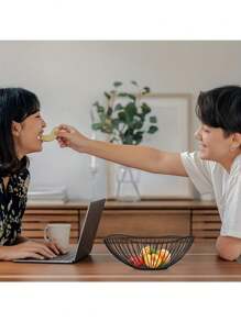 Giỏ đựng trái cây và đồ ăn nhẹ bằng kim loại đa chức năng - Hoàn hảo cho nhà bếp, phòng ăn và trang trí nhà cửa - Nhiều màu - Xem 7