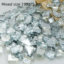150g/5,3oz Azulejos de Mosaico de Vidro de Tamanhos Mistos, Suprimentos DIY para Projetos Artísticos, Acessórios de Artesanato de Decoração Doméstica, Suprimentos de Vidro