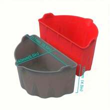 Reusable Silicone Slow Cooker Dividers, Easy Clean, Waterproof Liners For Kitchen Use, Red/Black