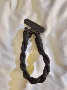 1pc Solid Color Braided Rope Twisted Chain Pendant Keychain Wrist Strap, DIY Handmade Lanyard For Camera, Free Phone Charm Gifts For Mother, Family, Friends, Birthday, Holiday Phone Chain - Multicolor - View 14