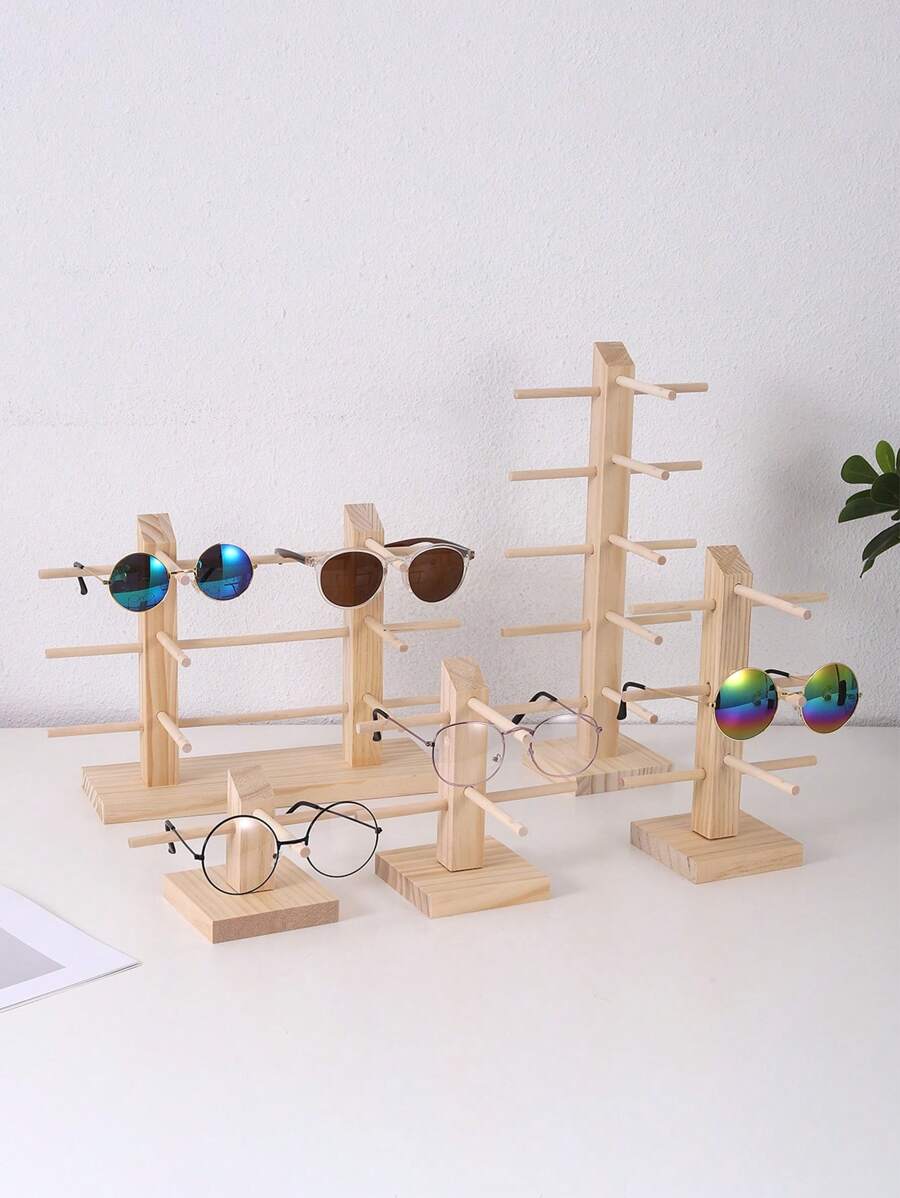 1pc High-Grade Natural Wood Eyeglasses Storage Rack With 1-6 Layers For Displaying Sunglasses And Glasses, Gender Reveal Party, Perfect For Birthdays, Weddings, Parties, The Perfect Gift For Colleagues, Friends, And Family, Back To School
