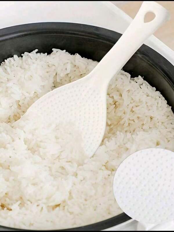 1 pieza Cuchara para arroz antiadherente y resistente, cuchara para cocinar arroz lavable para exteriores, suministros de cocina, útiles escolares