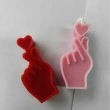 3D Mini Hart Gebaar Kaars Siliconen Mal DIY Geometrie Kaars Maker Zeep Gips Handgemaakte Zeep Hars Mal Huisdecoratie