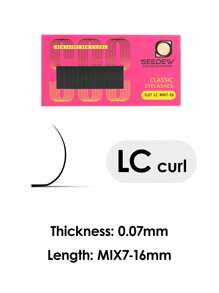 Seedew 1 Sheet 16 Rows L LJ LB LC LD LU(M)N Curled Eyelash Extensions, L-Shaped Special Curl Faux Mink Classic Soft Natural 0.07mm Mixed Length Matte Black Individual Lash Clusters, Lash Clusters, Individual Lashes, False Eyelashes, Eyelash Extensions - Black - View 8