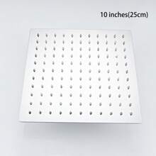 1pc Home Fixed Shower Head, Stainless Steel Material, Square Rainfall Shower Head, 4/6/8/10 Inch Bathroom High Pressure Rainfall Shower Head, Bathroom Accessories Home Bathroom Decor Summer