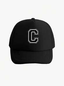 1pc Kid's 26-Letter Baseball Hat, Fashionable And Versatile Mesh Breathable Sun Hat, Suitable For Daily Outings In Spring And Summer, Suitable For Use As A Gift