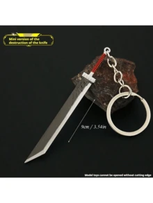 1pc Ultimate Sword, Themed Keychain, Weapon Pendant, Birthday Gift, Holiday Gift - Multicolor - View 4