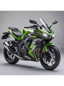 1 pieza Juguete de motocicleta de aleación, Motocicleta a escala 1:14, Actualizada y ampliada, Conducción por inercia, Motocicleta de juguete para niños, Material metálico, Motocicleta Kawasaki, Regalo de cumpleaños/Pascua/Navidad, Regalo perfecto, Vuelta al colegio