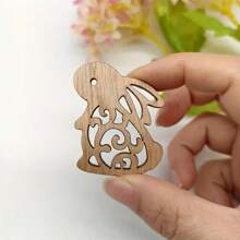 10pcs, Complex Easter Wooden Bunny Decorations,Natural Cutout Design, Perfect For Garden & Home Decoration, Multi-Purpose Letter Animal Theme, No Power Required, Bunny Accessories Gifts Birthday Graduation