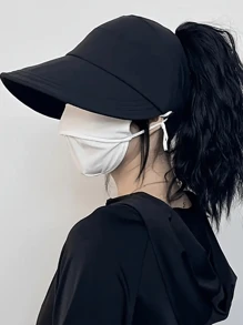 2/1 Breathable Women's Wide Brim Sun Hat, UV Protection, Ponytail Friendly, Suitable For Outdoor Travel And Vacation