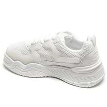 Women's Chunky Sole Sneakers | Comfortable Textured Laces - White - View 5