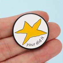 1pc Unique Zinc Alloy Creative Enamel Badge Brooch For Men And Women - Fashion Accessory Pin For Backpacks, Hats And Jackets - Perfect Birthday Gift For Friends And Family - 1pc - View 2