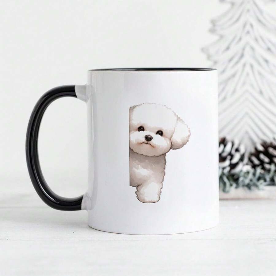 Funny Dog Puppy Black White Ceramic Coffee Mug 11oz Starry Sky Silhouette Dog Afghan Hound Coffee Cup Humorous Tea Milk Juice Mug Novelty Dog Gifts For Colleagues Girl Boy Classmate Teacher Kids11oz Ceramic Coffee Mug - Valentine's Day, Birthday,Woman's Day Gift, Easter Day Gift Idea For Dad Mom Friends Girlfriend Boyfriend