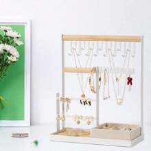 1 件珠宝展示架，适用于项链、戒指、耳环和钥匙收纳架，适用于家居装饰或情人节购物 - 白色 - 查看 6
