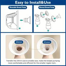 2pcs Silicone Breast Pump Flange Inserts, Fits 12-22mm, Compatible With Momcozy S12pro/S9pro/S12, Spectra, Medela, TSRETE, Suitable For Tunnel Narrowed Diaphragm Pump Method - Multicolor - View 6