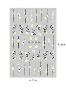 8pcs Spring Easter Flower And Grass Nail Stickers, Summer Cute Flower And Grass Butterfly Rabbit Rabbit Nail Art Stickers Decals, Cartoon Rainbow Print 3D Self-Adhesive Nail Design, Suitable For Acrylic Nails, Meniscus Supplies For Women And Girls