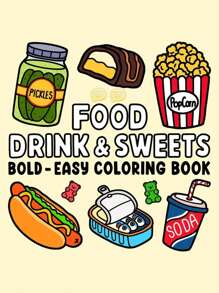 ¡El regalo perfecto para las vacaciones! Libro para colorear de comida de dibujos animados para adultos y adolescentes, un excelente rompecabeza para momentos de relajación, comida súper linda (espacio cómodo para colorear), gran regalo para amigos, parejas y familiares, Día de la Madre, regalo para mamá, vuelta al colegio, útiles escolares