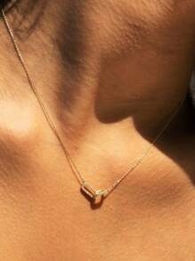 Fashionable 925 Sterling Silver Unique Elegant Zirconia Two Oval Crossed Pendant Necklaces For Women Daily Wear