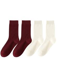 1pair/2pairs/3pairs/6pairs Women's Random Color Fashionable Bubble Pile Socks, Comfortable, Breathable, Classic, European Style, Knee-High, Casual Scrunch Socks, Fall