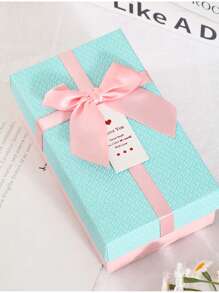 1 pieza Caja de regalo elegante, caja de regalo con lazo rectangular, caja de recuerdos, caja de regalo minimalista para lápiz labial/perfume, regalo de cumpleaños, gran artículo para regalo