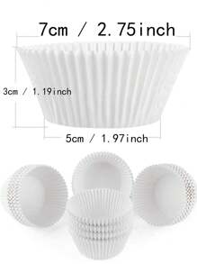 100pcs/200pcs Snow Skin Mooncake Paper Cups/Muffin Cups/Paper Liners, Disposable Baking Mold