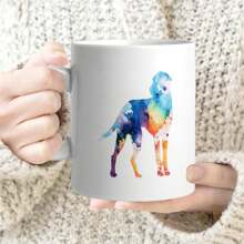 Dalmatian Dog Silhouette Colorful Ink Coffee Cup Humorous Tea Milk Juice Mug Novelty Dog Gifts For Colleagues Girl Boy Classmate Teacher Kids11oz Ceramic Coffee Mug - Valentine's Day, Birthday,Woman's Day Gift, Easter Day Gift Idea For Dad Mom Friends Girlfriend Boyfriend - 風格-5 - 查看 3