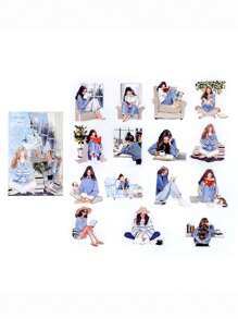 MOCARD 1 Packung 30 Stück Retro ästhetische Mädchen Themen Aufkleber, kreative DIY Dekorationsbastelutensilien, Urlaubsgeschenk, personalisierte Scrapbooking Schul-Schreibwaren, Schulmaterial, Einschulung