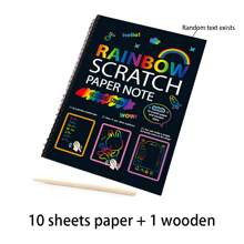 10pcs 20pcs 50pcs 100pcs DIY Scratch Paper Art Set Square Rainbow Magic Scratch Paper Drawing Card Notes For Children Party Supplies Home Decoration Black Scratch It Off Art Crafts Kits With Wooden Stylus For Teenager Halloween Christmas Birthday Gift Decorate Party Favor Game Project Kit Thank-You Card Handmade Relieve Stress