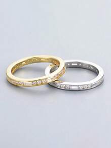1 PC Gorgeous 925 Sterling Silver Cubic Zirconia Rings Wedding Jewelry For Women Fine Jewelry