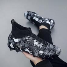 Men's Football/Soccer Shoes, Unisex, Suitable For Football/Soccer Training & Match, Baseball Sports, Artificial Turf & Indoor, Black Sports Shoes