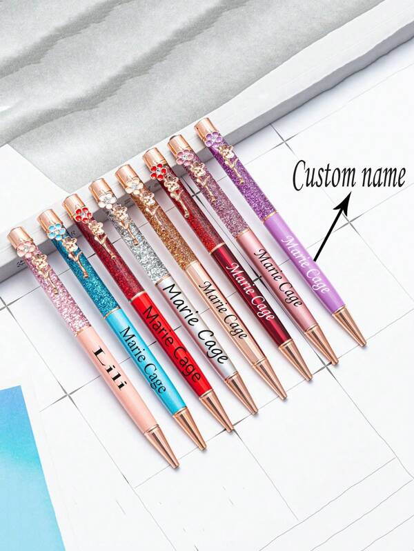 In-Oil Quicksand Pen, In-Stock Creative Viral Cartoon Quicksand Gel Pen, Oil-Based Pen Can Print Logo Glitter Powder Pen, Colorful Quicksand Pen, Oil-Based Pen Can Be Customized With Logo, Creative Quicksand Pen, Personalized Gift For Teachers And Classmates