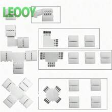 leooy LED-Verbinder: 10 mm breite gerade/L-förmige/T-förmige/X-förmige Verbinder, geeignet für 3528/5050 SMD RGB 7-Farben-LED-Leuchtzubehör, lötfreie Clip-Verbinder - lötfreie Adapter-Verbinder