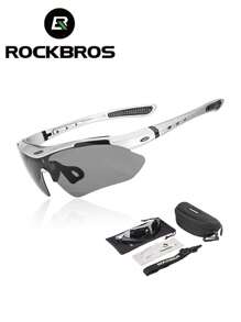 ROCKBROS 1副男女通用偏光骑行眼镜，带绑带，适合戴眼镜人士进行户外运动、跑步、山地自行车等。 - 彩色 - 查看 1