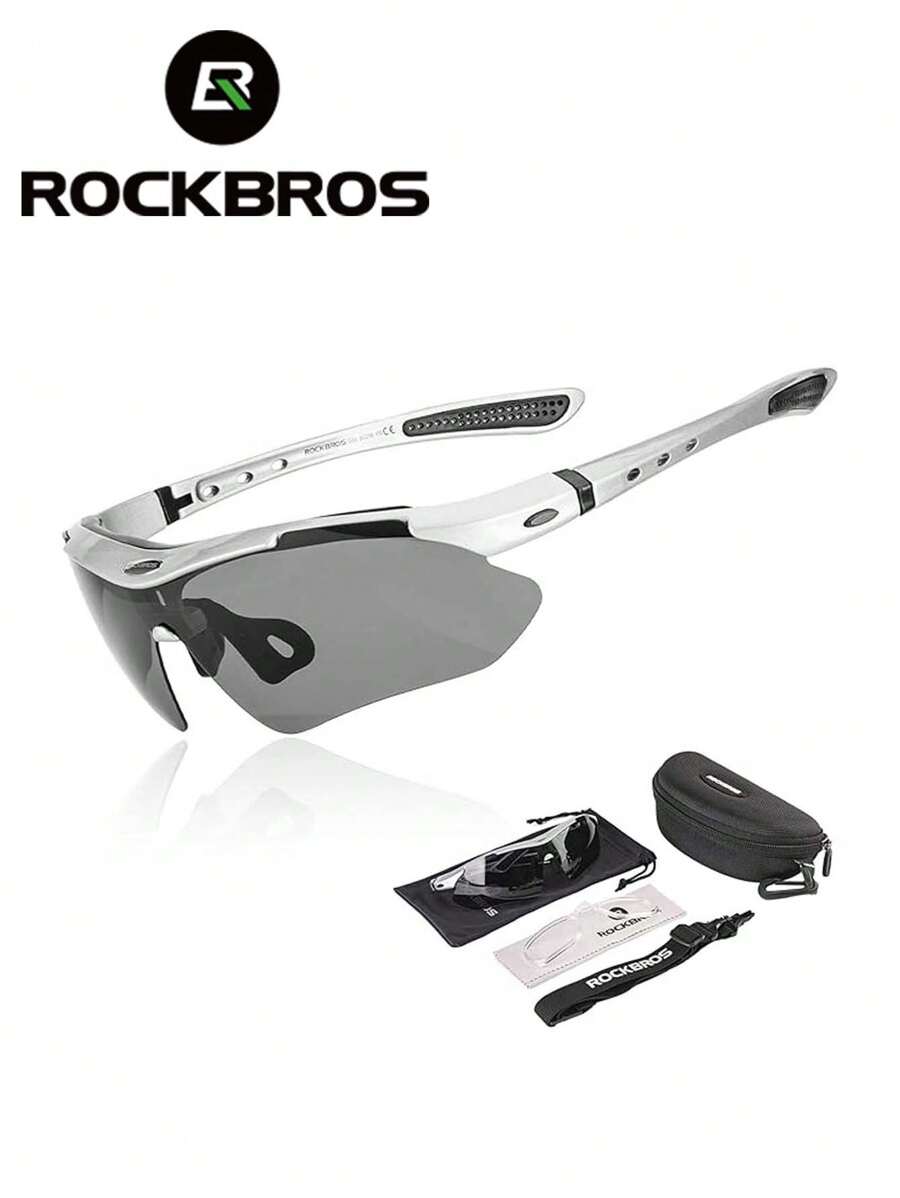 ROCKBROS 1副男女通用偏光骑行眼镜,带绑带,适合戴眼镜人士进行户外运动、跑步、山地自行车等。 - 彩色 - 查看 1