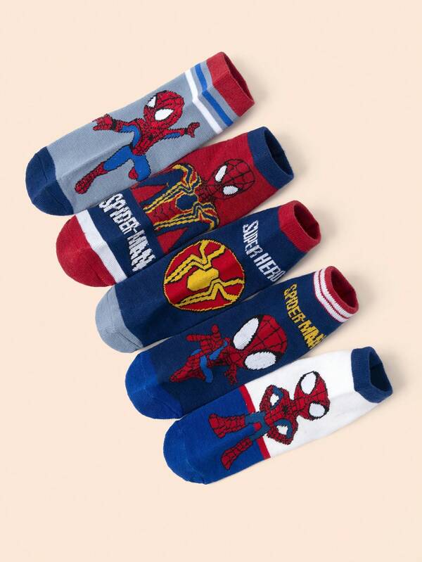Disney 5 Pairs Of Disney Children's Socks With Cool Cartoon Patterns, Soft And Comfortable , Sweat Wicking, Breathable And Quick Drying, Sports And Casual Style, Men's And Women's Mid Tube Socks, Daily Wear/Holiday Gift Selection