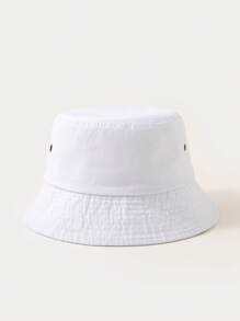 1 pieza Sombrero de cubo de unicolor y transpirable con perforaciones, adecuado para primavera, verano y otoño, sombrero de sol para hombre para uso diario al aire libre. Sombrero de verano adecuado para actividades al aire libre en verano como senderismo y pesca