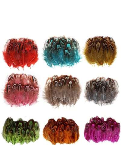100 Pcs Natural Pheasant Plumage Feathers 2-3 Inches Plumage Feathers For Sewing Crafts Clothing Decorating Accessories 100 Pcs Natural Pheasant Plumage Feathers 2-3 Inches Plumage Feathers For Sewing Crafts Clothing Decorating Accessories For DIY Earrings Jewelry Dreamcatcher Making Home Wedding Baby Shower Decorations, Decor Accessories Natural Feather