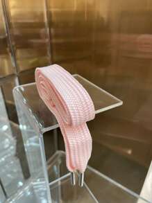 2.2 厘米宽，130 厘米长金属头鞋带，纯色百搭鞋带/裤子拉绳，男女通用，适用于运动鞋、帆布鞋、靴子 - 130cm - 查看 4