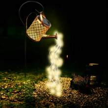 RANGDONG IP65 Waterproof New Solar Powered LED String Lights, Outdoor Camping Decor, Commercial Lighting Decoration, Outdoor Retro Metal Solar Lantern With Flowing Light, Applicable For Garden, Deck, Pathway - Bronze - View 6