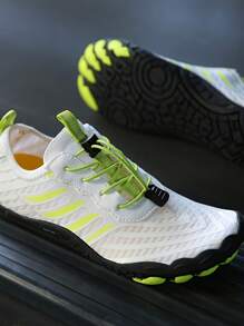 白色橡胶底软底情侣水鞋，女士水上运动冲浪沙滩游泳健身休闲跑步鞋，适合水上运动和度假，女士拖鞋 - 白色 - 查看 4