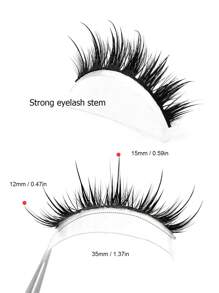 Asiteo 7 Pairs Wet Look Fluffy False Eyelashes, Fairy Cartoon Style, Reusable, Beginner-Friendly False Lashes, Suitable For Anime, Cosplay, Gothic And Doll Makeup - 尖尾漫畫款 - 查看 4